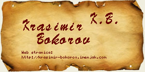 Krasimir Bokorov vizit kartica
